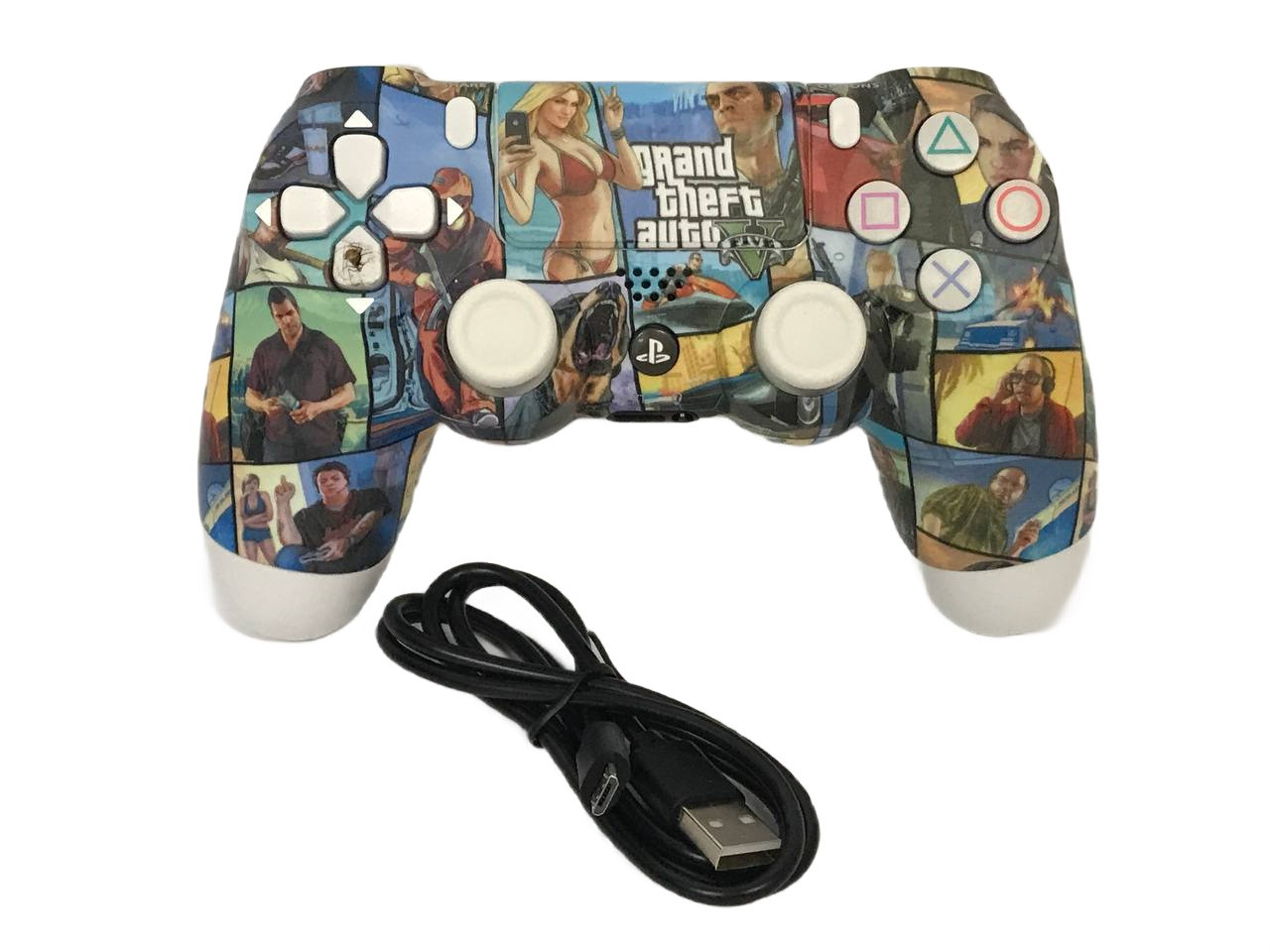 Геймпад бездротовий PS4 (Orig logo) GTA, фото 1