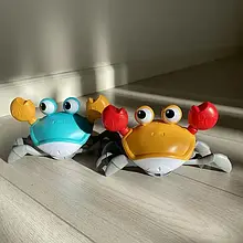 Музична іграшка Краб на батарейках QC-3Y інтерактивний зі звуковими ефектами