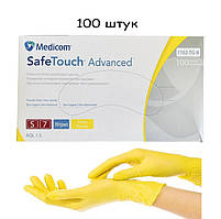 Рукавички нітрилові SafeTouch® Extend Pink Medicom без пудри 100 штук (50 пар) жовтий розмір S