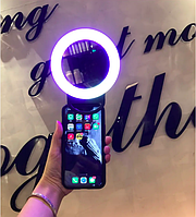 Селфи лампа LED кольцо для телефона Selfie Ring Light Кольцевая селфи-лампа с зеркалом для телефона и планшета