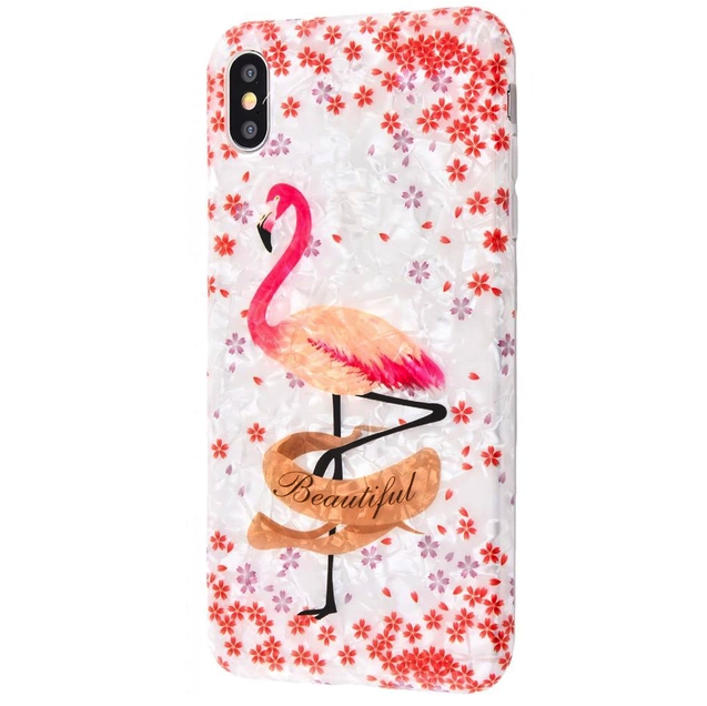 Чохол з малюнком (принтом) Blood of Jelly Cute для iPhone X/iPhone Xs (beautiful flamingo), фото 1