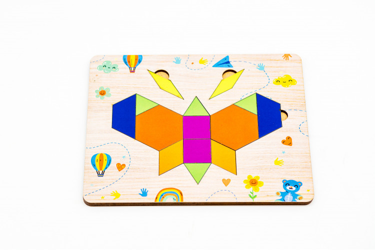 Дерев'яна головоломка "Танграм метелик" PuzzleOk