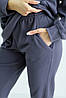 Костюм жіночий світшот і спортивні штани турецька тринитка колір графіт, фото 9