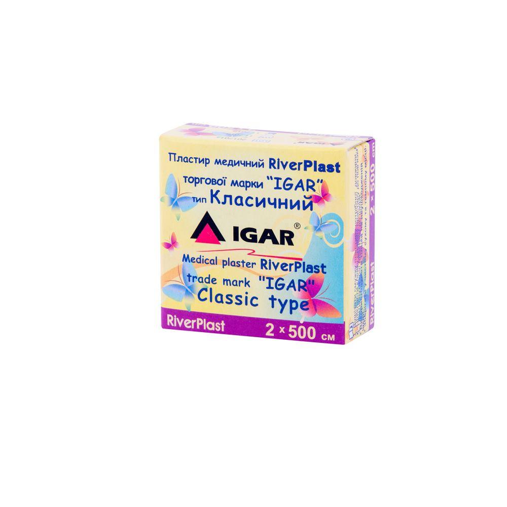 Пластир медичний IGAR RiverPlast на тканинній основі (бавовна) 2 см х 500 см