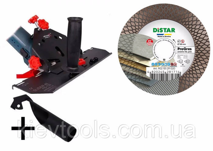 Комплект Насадка Mechanic Slider 45* на УШМ 125 мм для чистого реза под ...