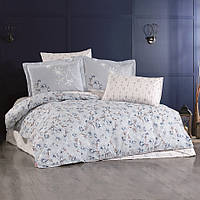Комплект постельного белья двусторонний Hobby Poplin Jardin 200x220 cм синий