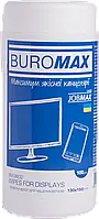 Салфетки влажные для чистки экранов, мониторов и оптики (100 шт) JOBMAX BM.0802