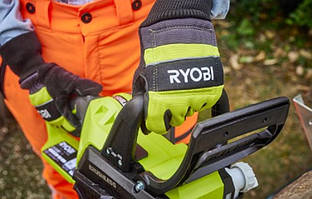 Рукавички робочі Ryobi RAC258L, козяча шкіра, захист від порізів, р.L, чорно-жовтий Baumar - Порадуй Себе