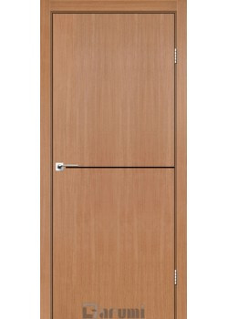 Двері міжкімнатні PTL-03 / DARUMI ДАРУМІ / ПВХ / Дуб Натуральный / Антранцитна Вставка