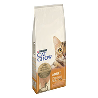 Сухой полнорационный корм для взрослых кошек Cat Chow (Кэт Чау) Adult Duck с уткой 15 кг