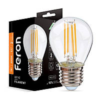 Лампа светодиодная Feron LB-162 G45 7W E27 4000K Filament