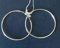 Серебряные сережки кольца с алмазной гранью сережки конго