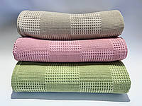Одеяло хлопок детское легкое 95*75 см ПРЕМИУМ, пеленка простынь, муслиновое натуральное летнее хлопковое, плед розовый