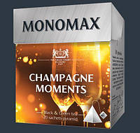 ,CHAMPAGNE MOMENTS чай чорний та зелен.в пірамідках 20*2 12ш МОНОМАХ