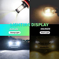 Світлодіодна лампа H11 LED H8 з лінзою протитуманка LED 27 SMD 3030 12-24 V, фото 3