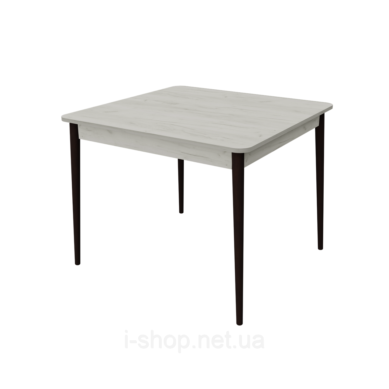 Стіл Неман МОНО 880х880 Дуб крафт білий/Венге