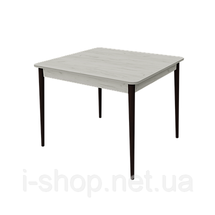 Стіл Неман МОНО 880х880 Дуб крафт білий/Венге, фото 1