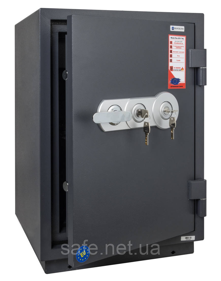 Вогнестійкий сейф BLOCKLINE Block Fire 670 KL (ВхШхГ:732x485x430), сейф вогнетривкий, сейф від вогню