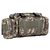 Сумка через плечо мужская тактическая 5 л 35х14х18 см B04 Пиксель / Наплечная сумка / Рюкзак однолямочный