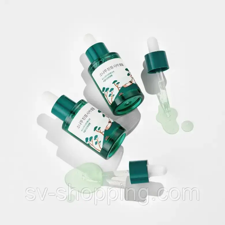 Заспокійлива сироватка з екстрактом голок сосни ROUND LAB Pine Calming Cica Ampoule 30 ml