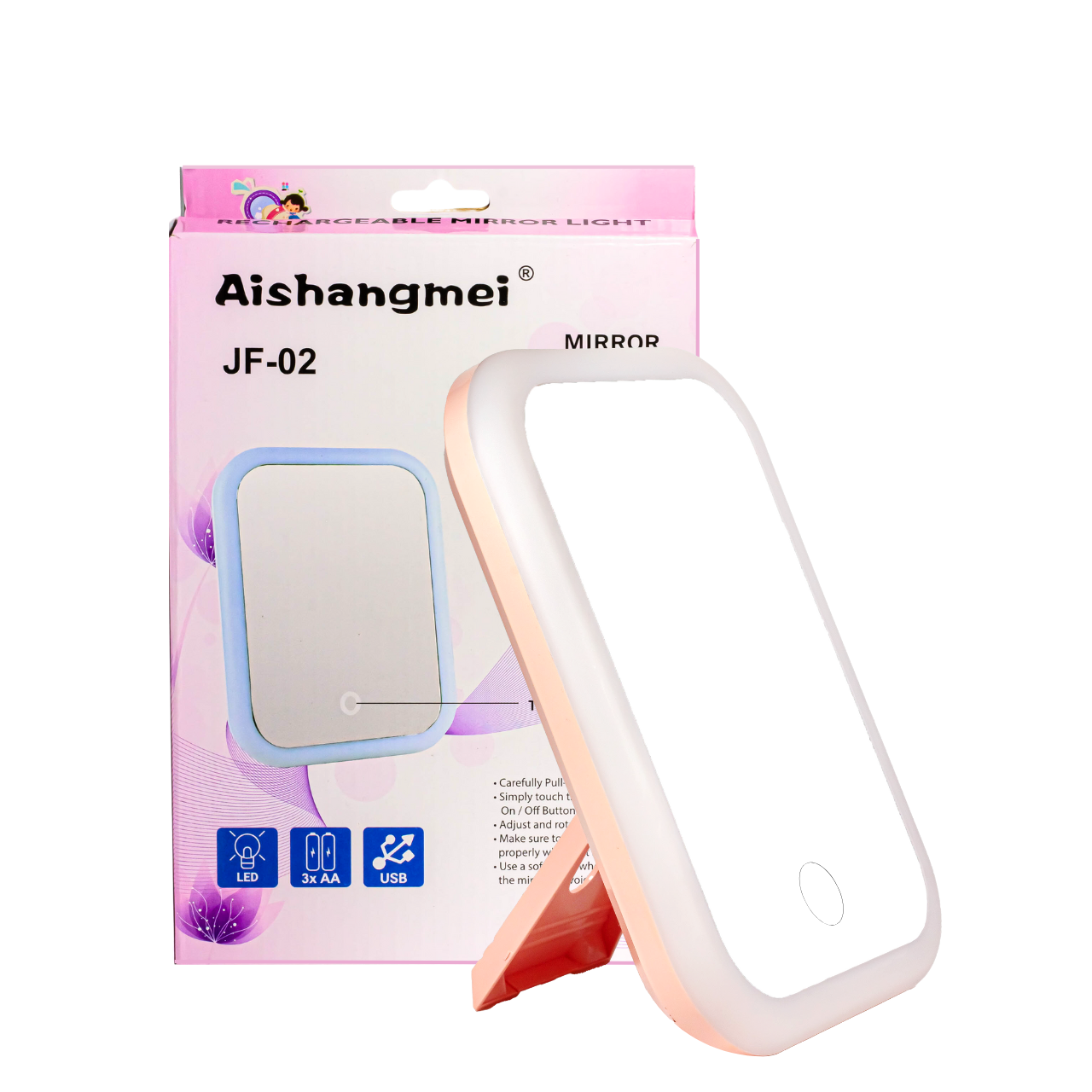 Дзеркало косметичне з LED підсвічуванням сенсорне Aishangmei JF02, фото 1