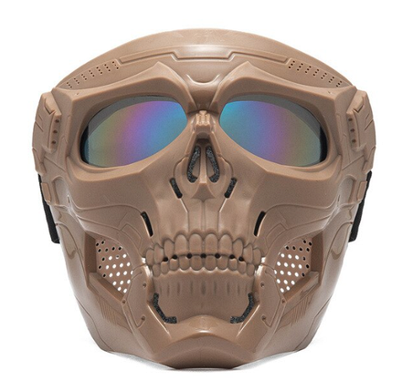 Маска череп для страйкболу ABC коричнева, фото 1