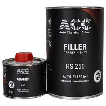 Акриловий грунт-наповнювач ACC Black Filler 250 HS білий 0.8 л (із затвердником 0.16 л)