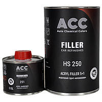 Акриловый грунт-наполнитель ACC Black Filler 250 HS белый 0.8 л (с отвердителем 0.16 л)