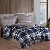 Комплект постельного белья двусторонний Hobby Premium Sateen 300TC Aura 200x220 cм синий
