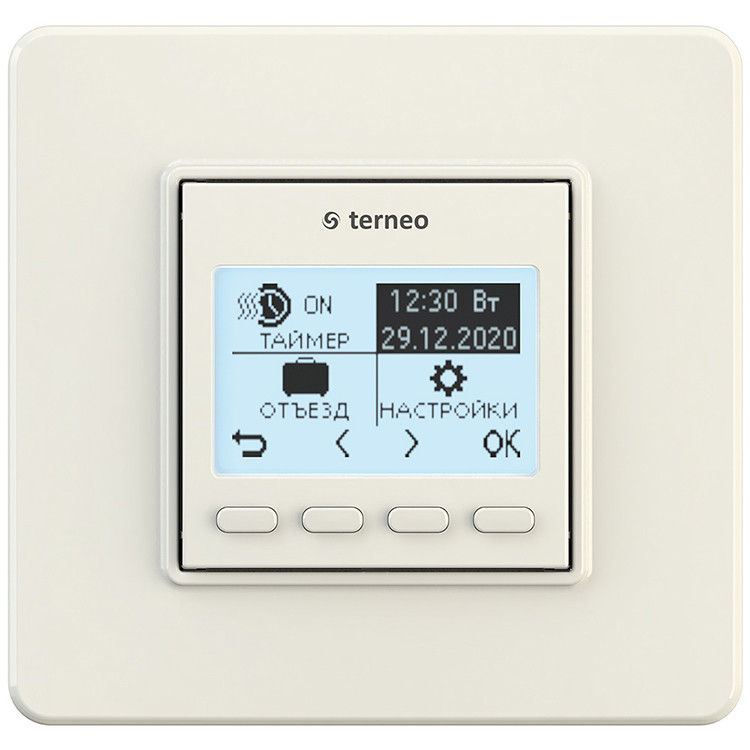 Программируемый терморегулятор Terneo pro, молочный белый - фото 1 - id-p163407411