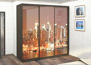 Шафа-купе 3 двері Міні (вис. 240/глиб. 45 см) Алекса Меблі