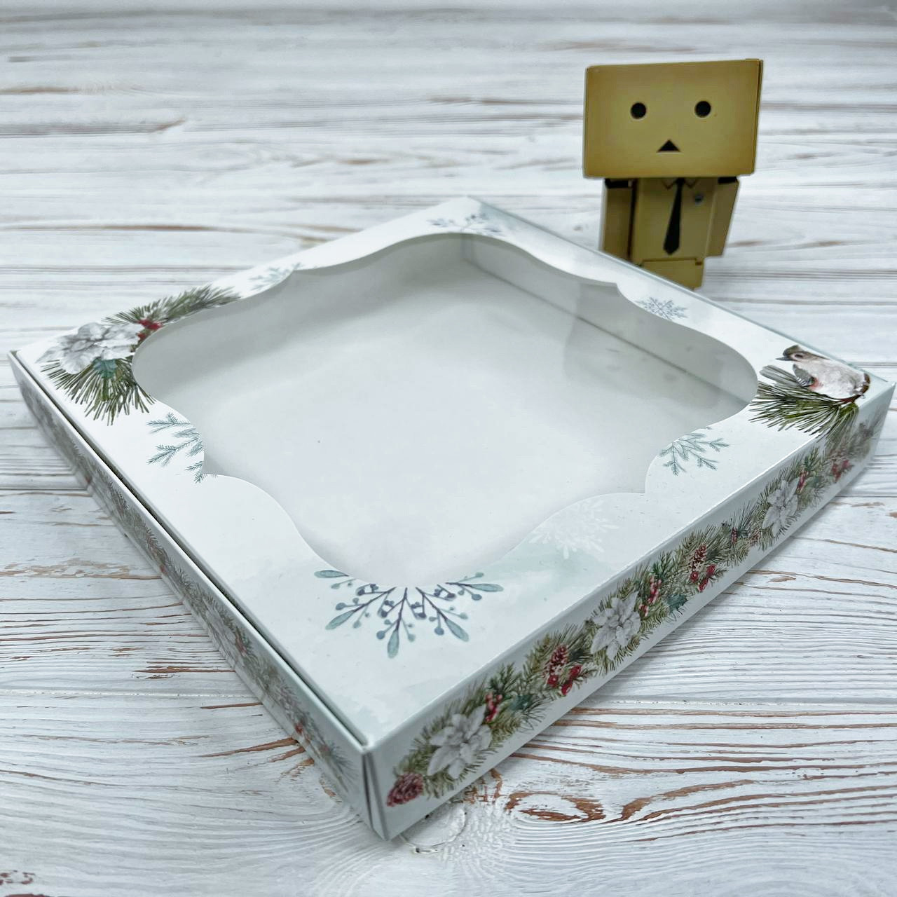 *10 шт* / Коробка / 200х200х30 мм / друк-Гілочка / вікно-звичайн / НГ