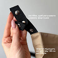 Прикольний фартух для кухні з написом "Live life with a little spice" бежевий, фото 4