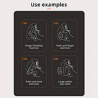 Еспандер кистьовий пружинний з регульованим навантаженням 10 - 100 кг і лічильником від 0 до 9999 Black Grey 2840, фото 10