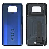 Задняя панель корпуса (крышка аккумулятора) для Xiaomi Poco X3 /X3 NFC, 64MP, синяя, Cobalt Blue