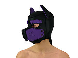 Неопренова маска цуценят собака Puppy Play перетворить тебе на присвяченого цуценяти L Фіолетовий ( 130 116)