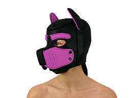 Неопренова маска цуценят собака Puppy Play перетворить тебе на відданого цуценяти L Рожевий ( 130 116)