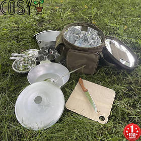 Набір для пікніка на велику компанію (посуда на 6 персон і сумка з термовідділенням) Acropolis СДП-1