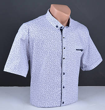 Чоловіча сорочка з коротким рукавом G-port біла Туреччина 5079