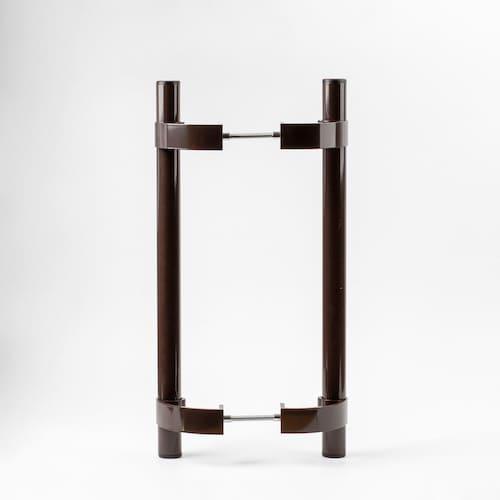 Ручка дверна штовхальна (комплект-2шт) офісна пряма універсальна 0,5м Astex Р-2 коричневий (РАЛ 8019), фото 1