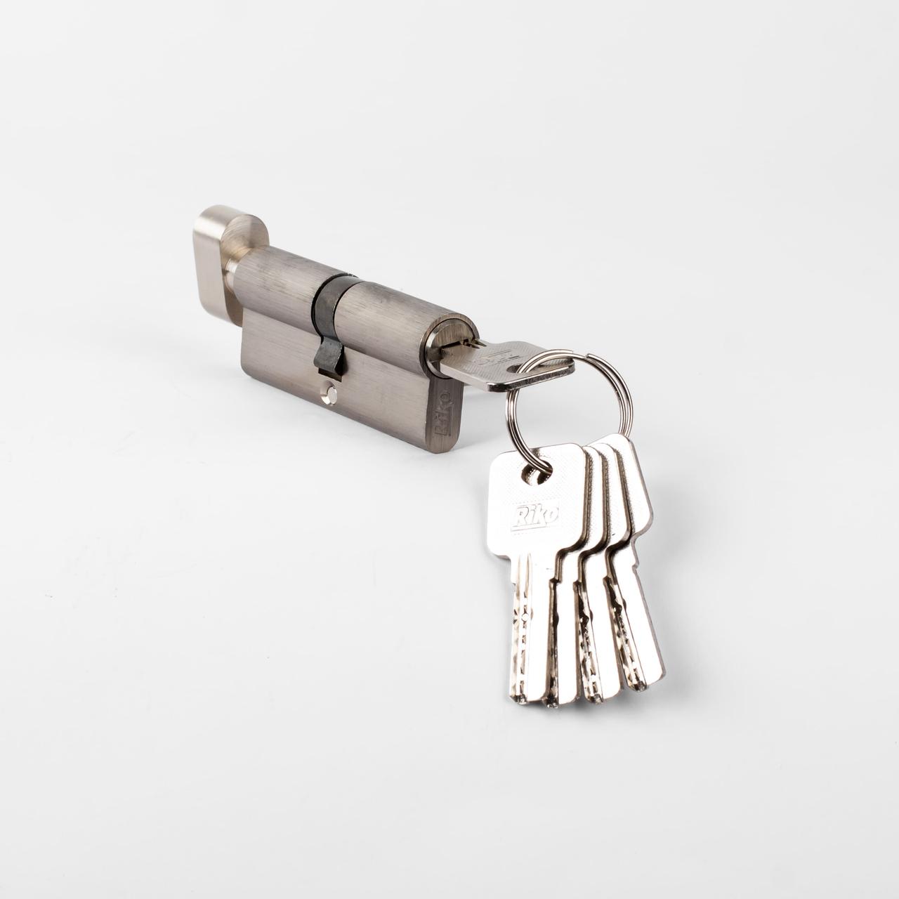 Циліндр замку з ручкою Riko Lock cylinder with handle 30х30Т-5С/Р сатин