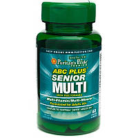 Витамины 50+ Puritan's Pride ABC Plus® Senior Multivitamin Multi-Mineral Formula 60 Caplets