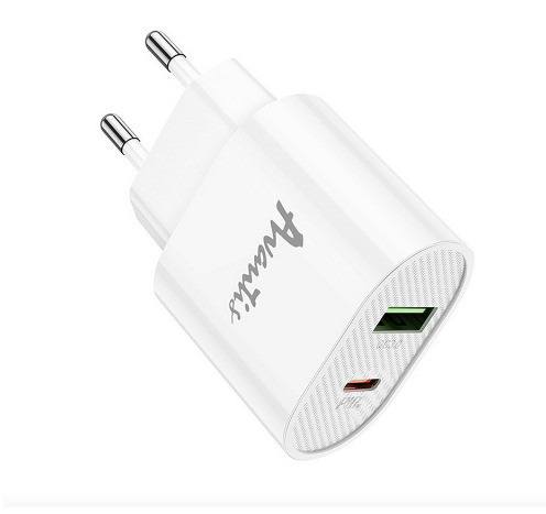 Мережевий зарядний пристрій Avantis A865PD QC3.0 (20W PD)- білий
