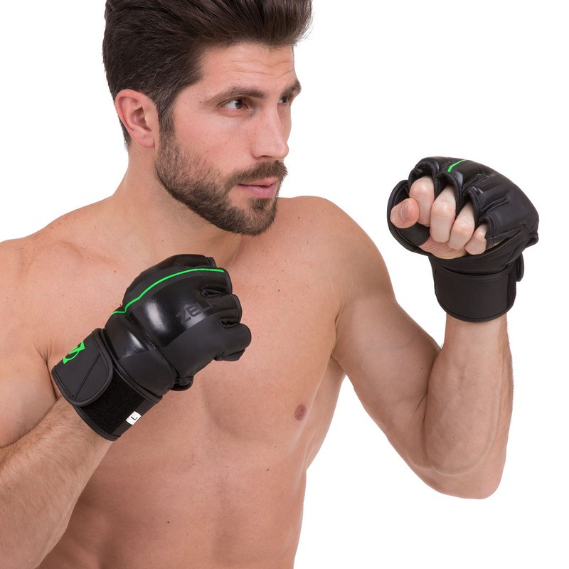 Перчатки для смешанных единоборств MMA Zelart 3089 размер S Black-Green - фото 6 - id-p1887124417