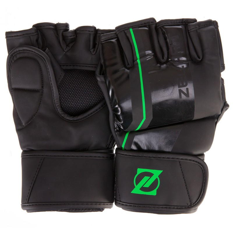 Перчатки для смешанных единоборств MMA Zelart 3089 размер S Black-Green - фото 4 - id-p1887124417