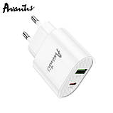 Мережевий зарядний пристрій Avantis A865PD QC3.0 (20W PD)- білий, фото 3