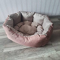 Диван лежак для собак і кішок зі знімною подушкою антикіготь, Спальні місця для хатніх тварин мокбеж S