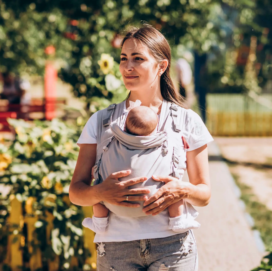 Май-слінг із льону від народження до 36 місяців Univеrsal Coolbabka Сірий, фото 1