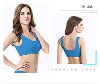 Бюстгальтер - топ бесшовный Air Bra синий S, M, L, XL, 2XL, 3XL