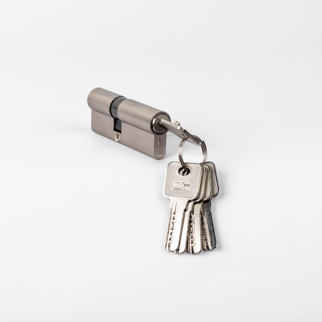 Циліндр замка Riko Lock cylinder 40х40-5С/Р сатин